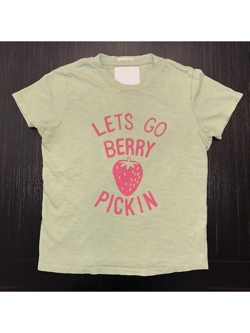 MOTHER The Lil Sinful Tee Lets Go Berry Pickin Graphic T-Shirt Size M NWOT HTF